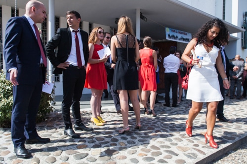 © Nicolas Gornas photographe mariage cap-ferret : sortie d'église