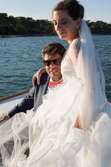 © Nicolas Gornas photographe mariage cap-ferret : balade en bateau sur le bassin d'Arcachon