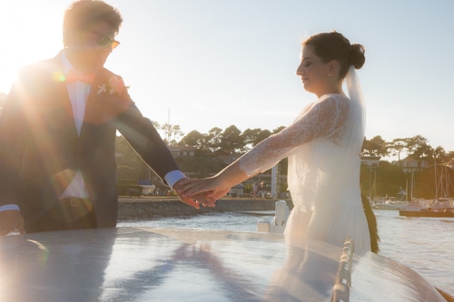 © Nicolas Gornas photographe mariage cap-ferret : balade en bateau sur le bassin d'Arcachon