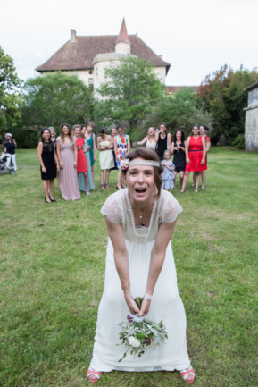 © Nicolas Gornas photographe mariage bordeaux - le lancé de bouquet